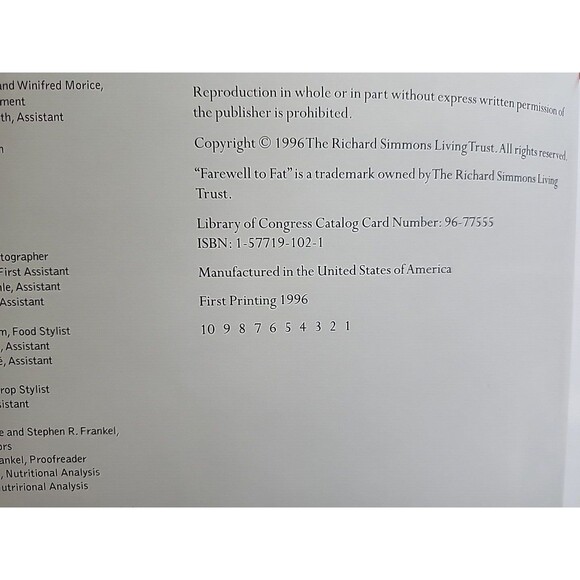 Richard Simmons Never-Say-Never Diet and Farewell To Fat 2 HCDJ Books First Edit - Picture 5 of 16
